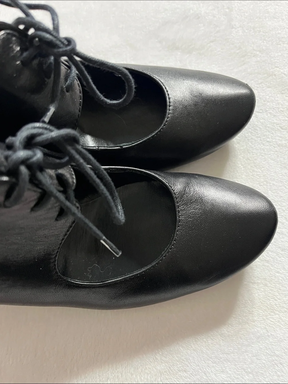 Paul Green size 4.5 (7) black lace up vintage style heels - Picture 4 of 11